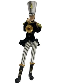 MARCHING BAND SOLDIER SHELF SITTER W TRUMPET 18"