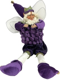 HOLIDAY GRAPE ELF FAIRY SHELF SITTER