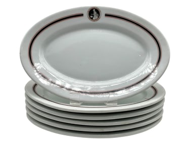6 ROYAL SCHWARZBURG GERMANY OVAL PLATES 11"