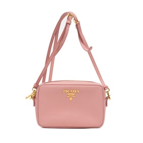 PRADA CAMERA MINI PINK SAFFIANO LEATHER BAG