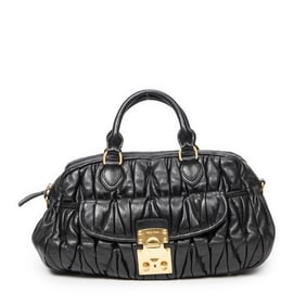MIU MIU MEDIUM BAULETTO BOWLER MATELASSE BAG