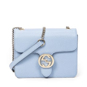 GUCCI SMALL INTERLOCKING GG CHAIN CROSSBODY BAG