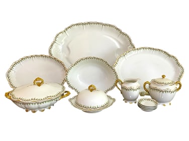 HAVILAND LIMOGES CHINA DINNER SERVICE SET 12 PCS