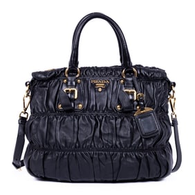 PRADA SIGNATURE GAUFRE TOTE NAPPA GAUFRE HANDBAG