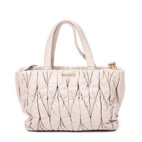 MIU MIU MATELASSE SHOPPING TOTE PINK HANDBAG