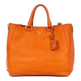 PRADA CLASSIC LRG SHOPPING TOTE VITELLO DAINO BAG