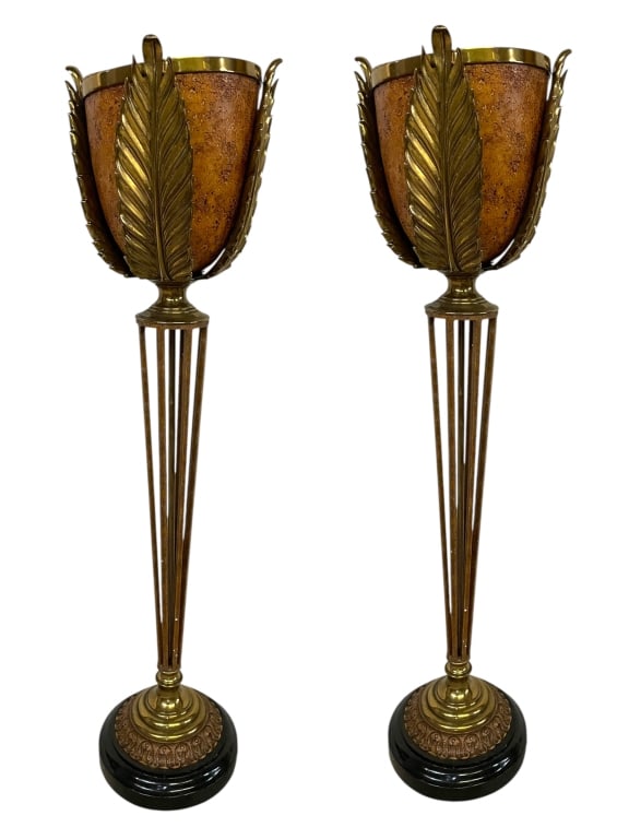 PAIR OF MAITLAND-SMITH NEOCLASSICAL FLOOR LAMPS (1 of 6)