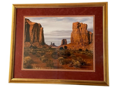 SIGNED PHOTOGRAPHIC PRINT OF MONUMENT VALLEY 32.5"