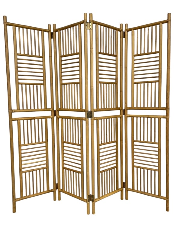 BAMBOO STYLE 4 PANEL ROOM DIVIDER 72" (1 of 7)