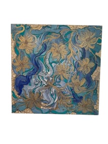 MODERN ACRYLIC ARTWORK SIGNED NR PAUL 18"