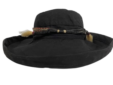 SCALA COLLEZIONE BLACK WIDE BRIM HAT