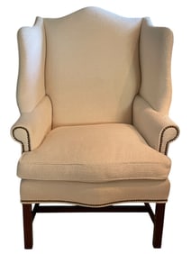 HANCOCK & MOORE TRADITIONAL WINGBACK ARMCHAIR