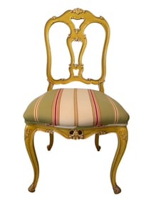 VINTAGE ITALIAN STYLE CARVED SIDE CHAIR