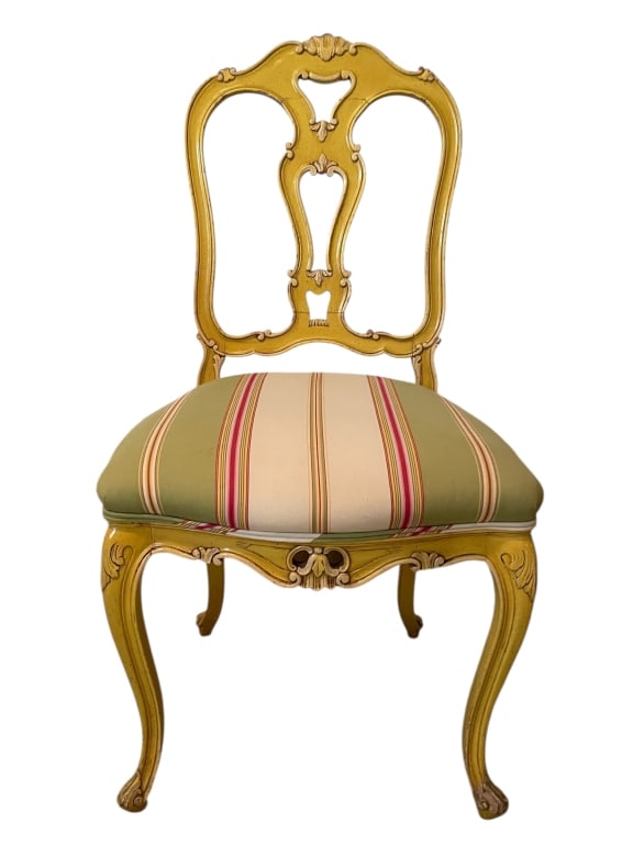 VINTAGE ITALIAN STYLE CARVED SIDE CHAIR (1 of 7)