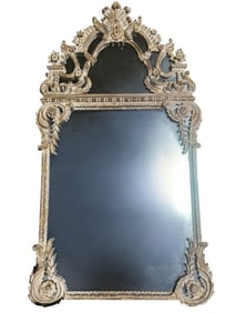 LA BARGE CARVED AND GILDED WALL MIRROR 60"