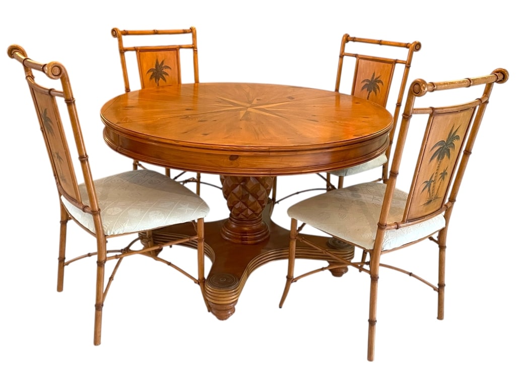 VINTAGE PALM BEACH REGENCY PINEAPPLE DINING SET (1 of 15)