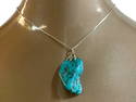 TURQUOISE PENDANT ON STERLING CHAIN 2.67G