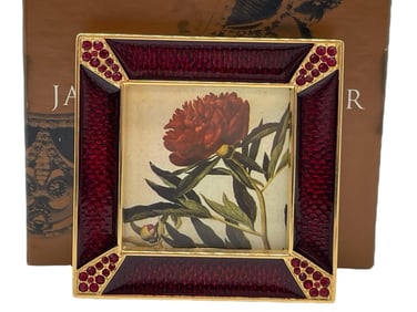 JAY STRONGWATER LELAND RED SQUARE FRAME W BOX