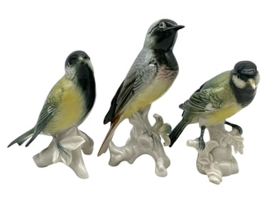 3 KARL ENS PORCELAIN BIRD FIGURINES 5"