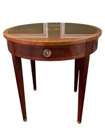 VINTAGE INLAID ROUND NEOCLASSICAL SIDE TABLE