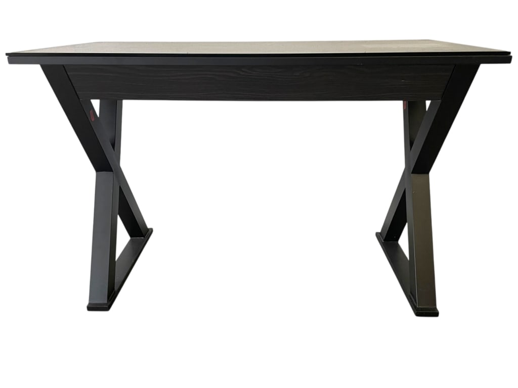 MODERN BLACK X-BASE WRITING DESK 47" (1 of 6)