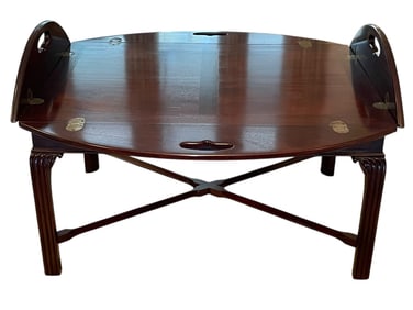 VINTAGE BAKER STYLE WOOD DROP LEAF COFFEE TABLE