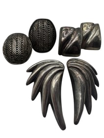 LOT OF VINTAGE STERLING SILVER EARRINGS