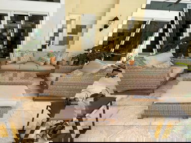 LUXURY COASTAL ALL-WEATHER WICKER 6 PC PATIO SET