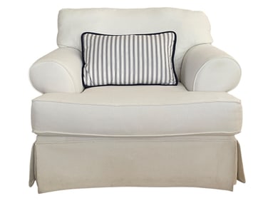 KEVIN CHARLES WHITE COASTAL STYLE ARMCHAIR