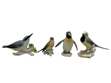 4 KARL ENS PORCELAIN BIRD FIGURINES