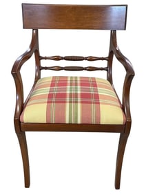 VINTAGE EMPIRE STYLE TURNED SPINDLE ARMCHAIR