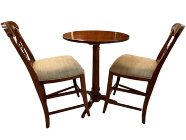 VINTAGE STARBURST BISTRO TABLE W 2 STOOLS