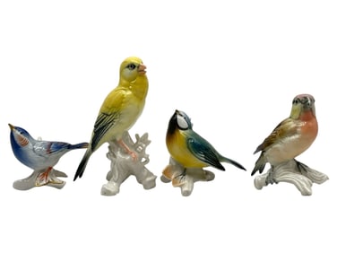 4 KARL ENS PORCELAIN SONGBIRD FIGURINES