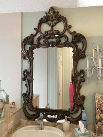 ORNATE ROCOCO STYLE MIRROR 56"