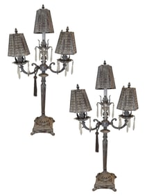 VINTAGE HOLLYWOOD REGENCY CHANDELIER LAMPS