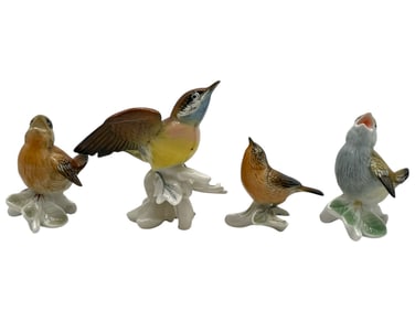 4 KARL ENS PORCELAIN BIRD FIGURINES