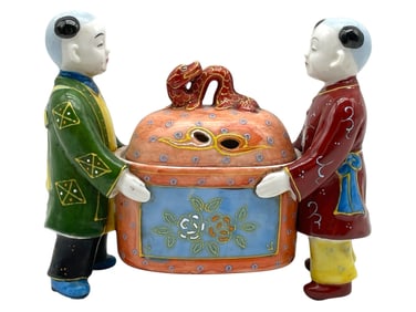 WILDWOOD ACCENTS PORCELAIN FIGURAL CENSER