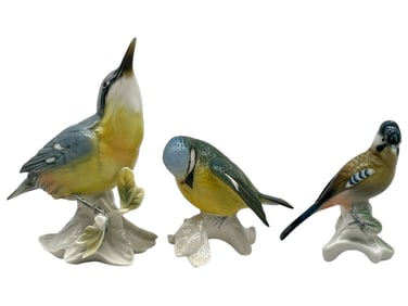 3 KARL ENS PORCELAIN BIRD FIGURINES