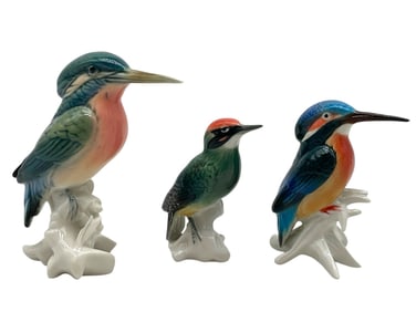 3 KARL ENS PORCELAIN BIRD FIGURINES