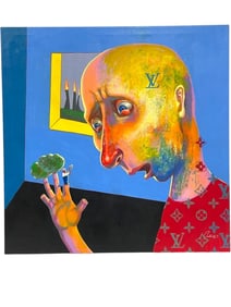 ORIGINAL TADEO ZAVALETA POP ART PAINTING 30"