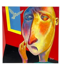 TADEO ZAVALETA  EXPRESSIONIST PAINTING 30"