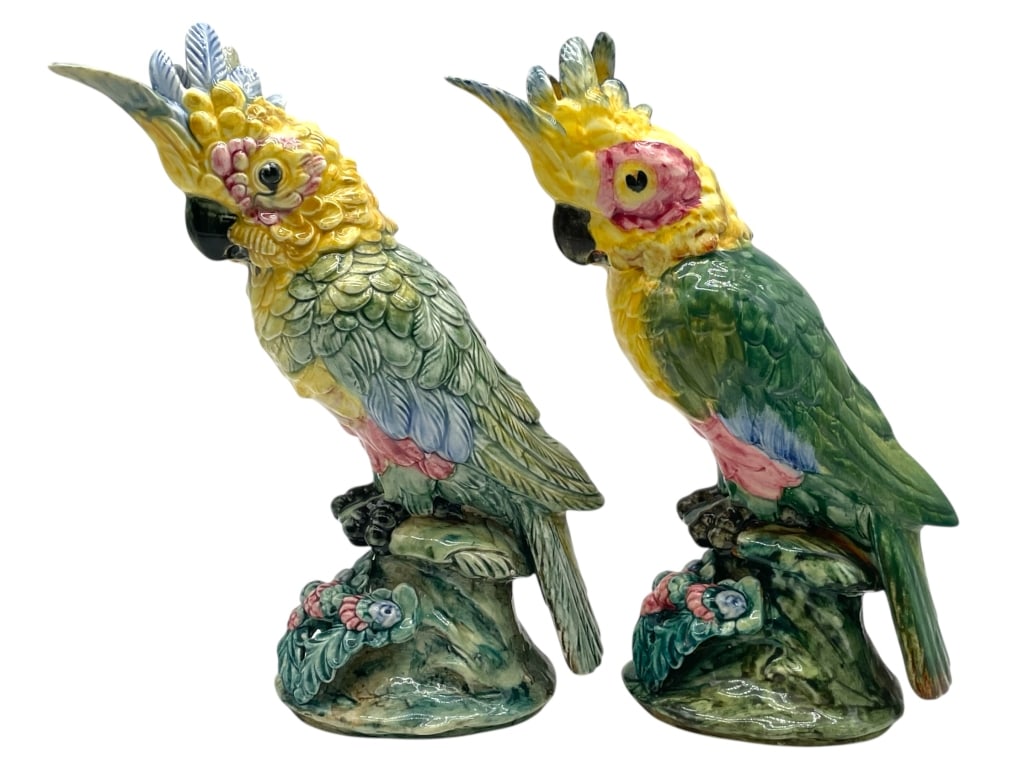 PAIR OF STANGL POTTERY COCKATOO FIGURINES 12" (1 of 7)