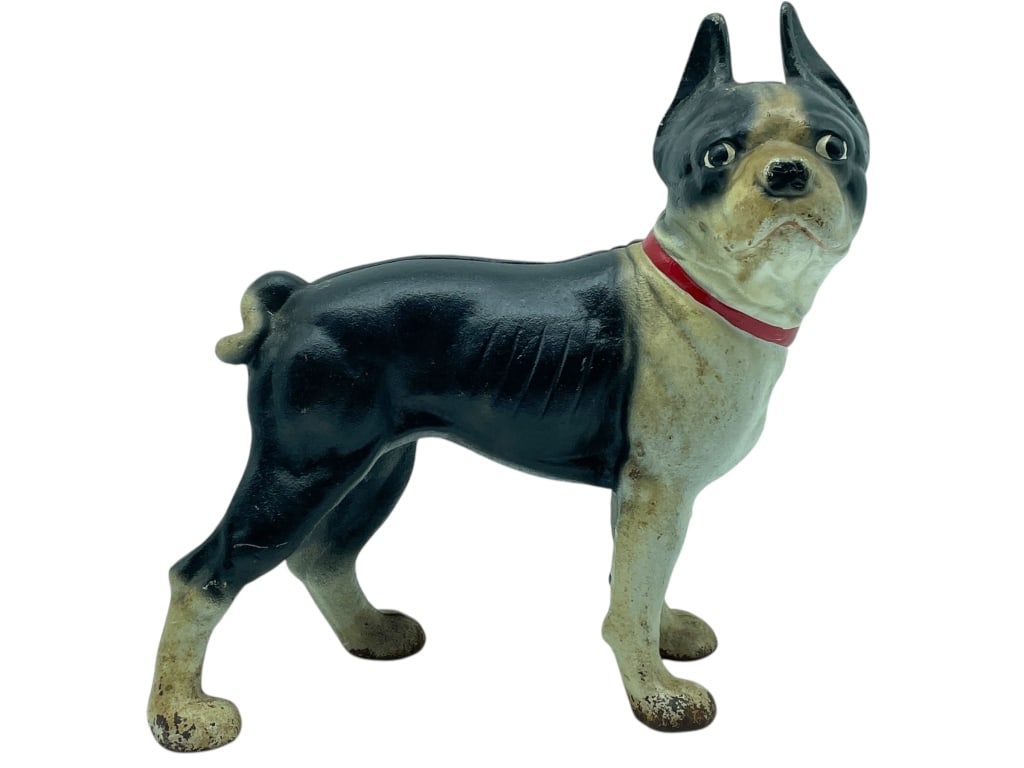 ANTIQUE CAST IRON BOSTON TERRIER DOG DOORSTOP (1 of 7)