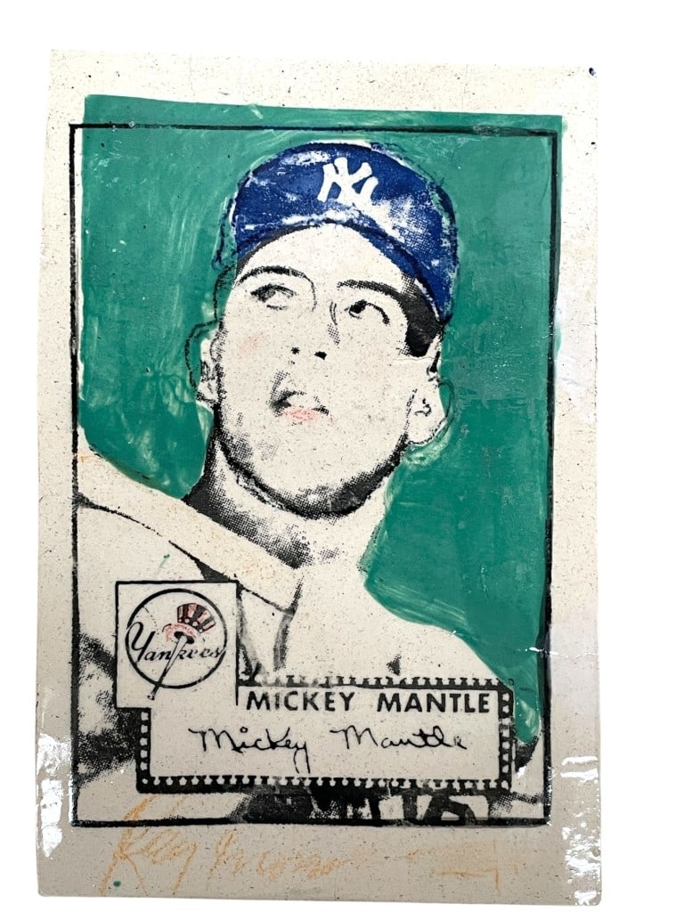 MICKEY MANTLE CARAMIC BASEBALL CARD BY RAY GROSS (1 of 4)
