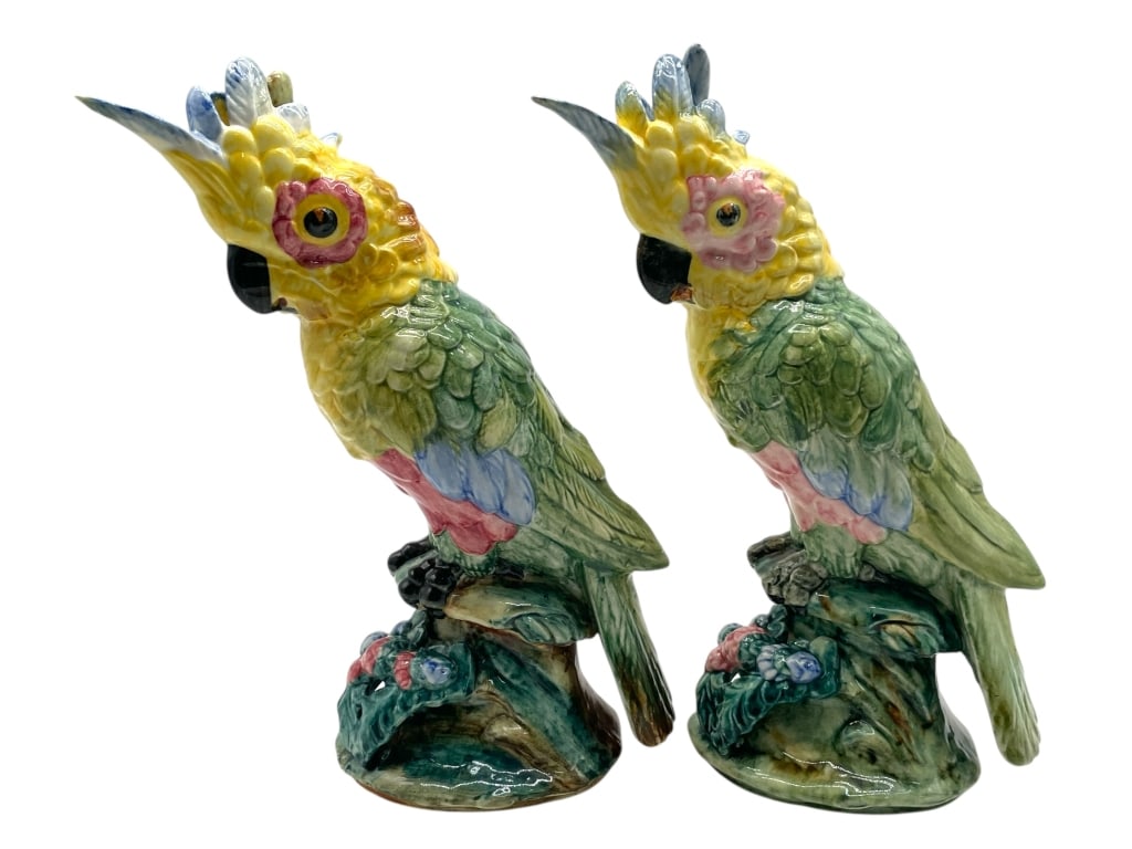 PAIR OF STANGL POTTERY COCKATOO FIGURINES 12" (1 of 7)