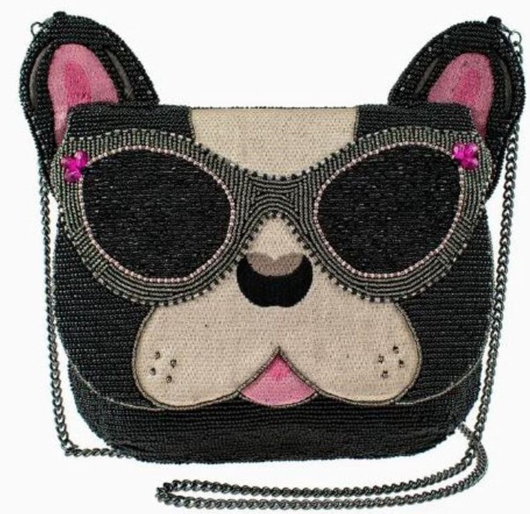NEW MARY FRANCES THROW ME A BONE CROSSBODY: NEW MARY FRANCES THROW ME A BONE CROSSBODY NEW! MARY FRANCES THROW ME A BONE CROSSBODY HANDBAG -NEW! -DIMENSIONS: 8.5" X 1" X 7.5" -STRAP LENGTH: 49", STRAP DROP: 23.75" -REMOVABLE CROSSBODY CHAIN STR
