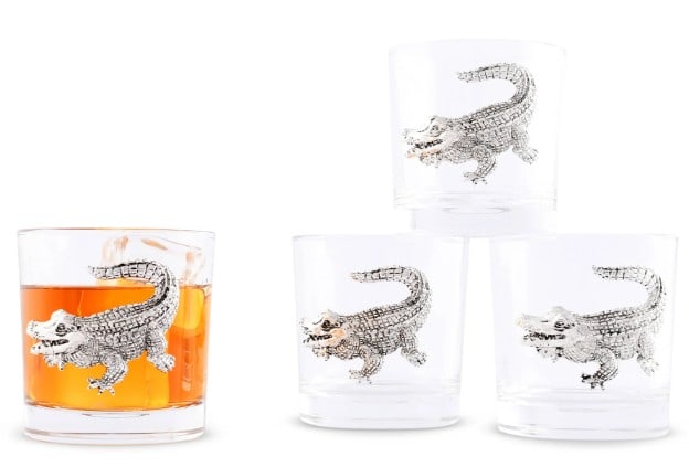 NEW IN BOX! ARTHUR COURT ALLIGATOR BAR GLASSES (1 of 5)