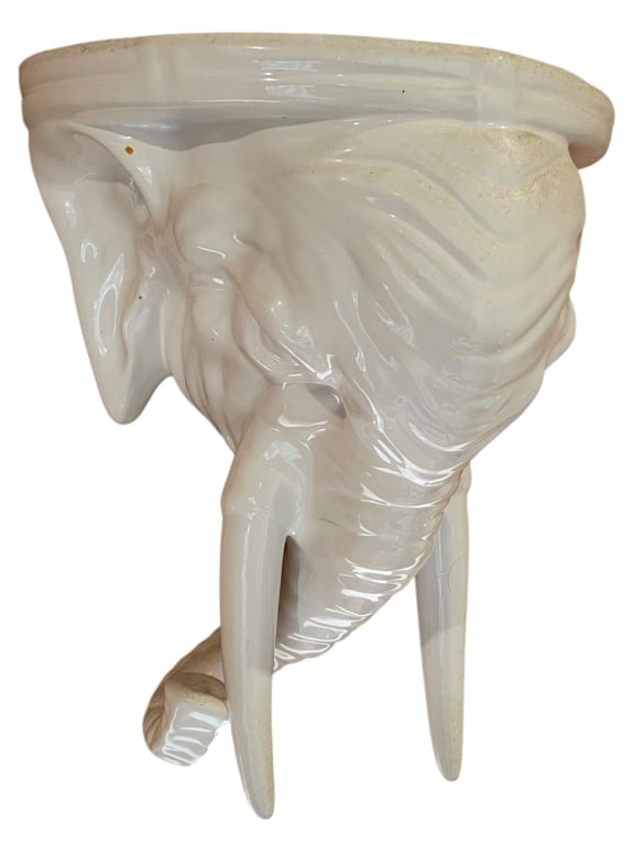 CERAMIC ELEPHANT HEAD WALL BRACKET (1 of 6)