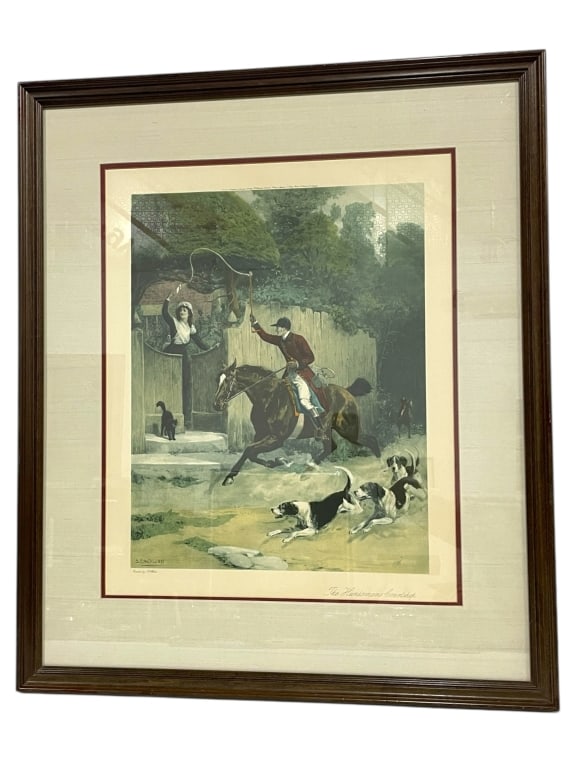 FRAMED EQUESTRIAN PRINT “THE HUNTSMAN’S COURTSHIP" (1 of 5)