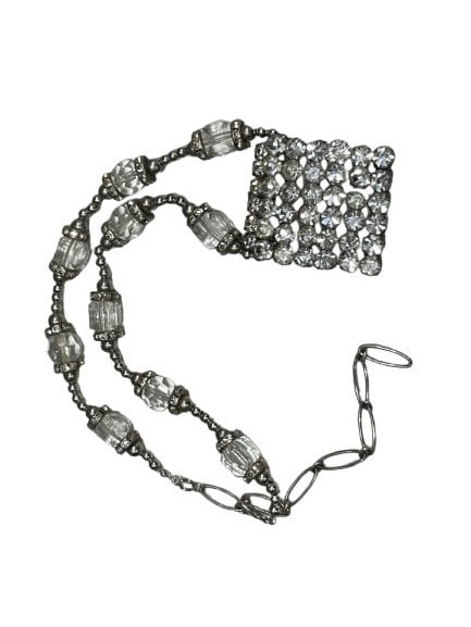 ARTISAN MADE REUSED VINTAGE BLING CRYSTAL NECKLACE (1 of 10)